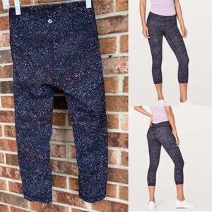 Lululemon * Wunder Under Crop (Hi- Rise) 21" Crystalline Multi. EUC